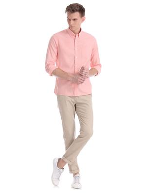 pink solid casual shirt - 17616532 - Standard Image - 4