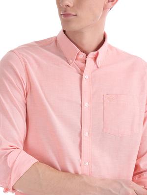 pink solid casual shirt - 17616532 - Standard Image - 5