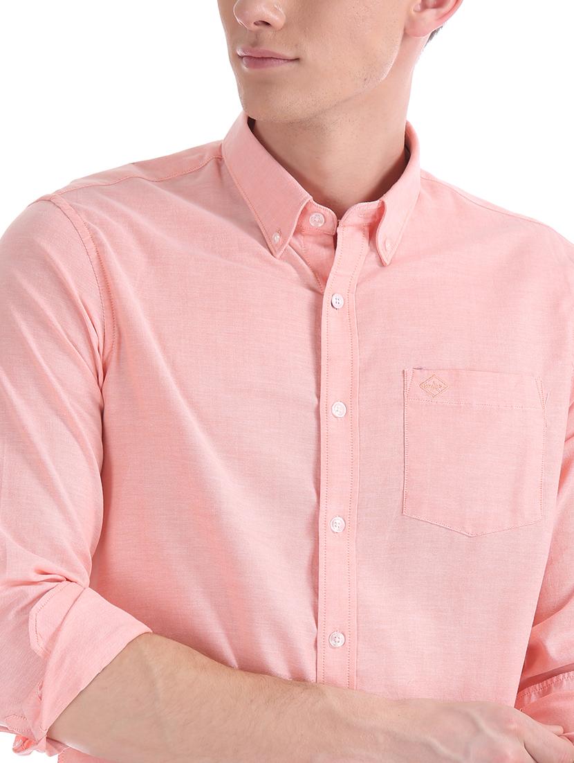 pink solid casual shirt - 17616532 - Zoom Image - 5