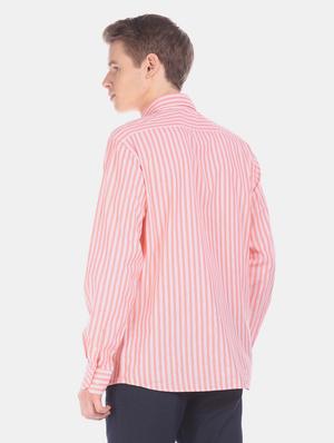 pink striped casual shirt - 17616533 - Standard Image - 3