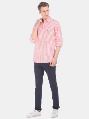 pink striped casual shirt - 17616533 - Standard Image - 4