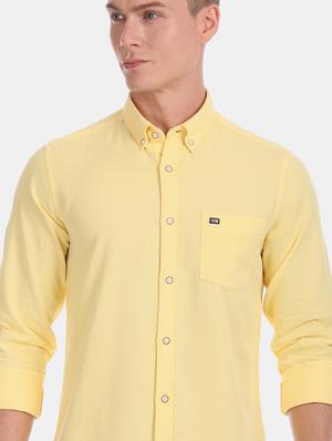 yellow solid casual shirt - 17616541 - Standard Image - 6