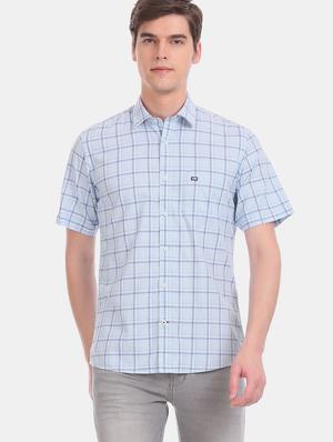 blue checkered casual shirt - 17616553 - Standard Image - 2