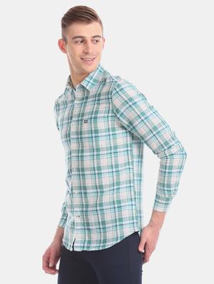 green checkered casual shirt - 17616554 - Standard Image - 3