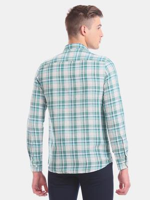green checkered casual shirt - 17616554 - Standard Image - 4