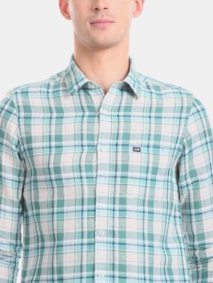 green checkered casual shirt - 17616554 - Standard Image - 6