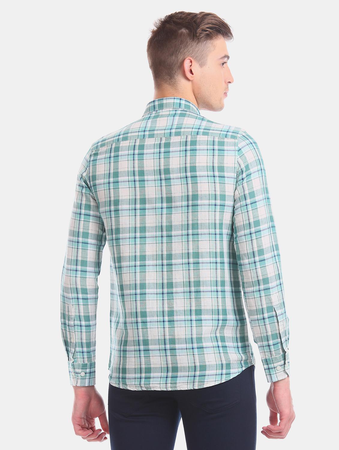 green checkered casual shirt - 17616554 - Zoom Image - 4