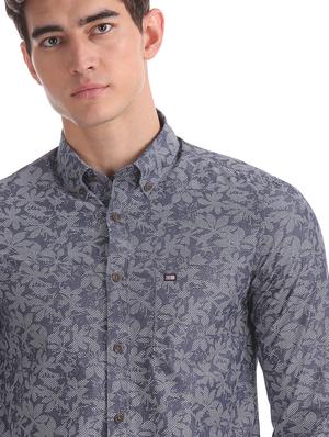 blue printed casual shirt - 17616557 - Standard Image - 6