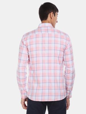pink checkered casual shirt - 17616559 - Standard Image - 3