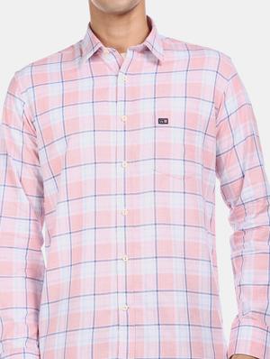 pink checkered casual shirt - 17616559 - Standard Image - 6