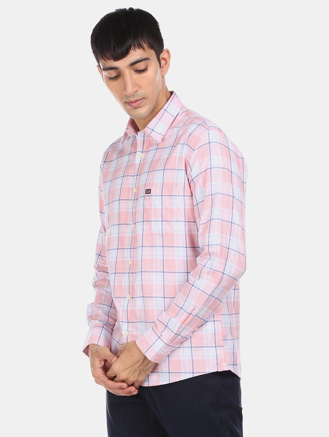 pink checkered casual shirt - 17616559 - Zoom Image - 1