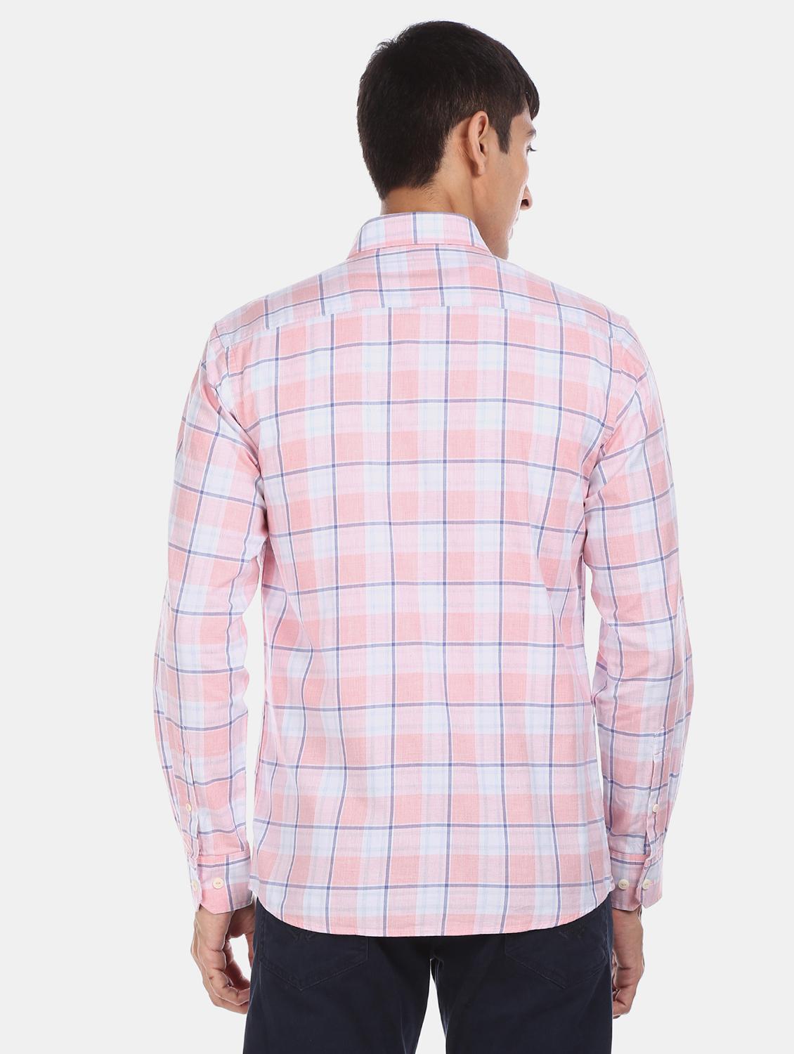 pink checkered casual shirt - 17616559 - Zoom Image - 3