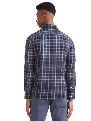 blue checkered casual shirt - 17616592 - Standard Image - 4