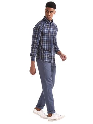 blue checkered casual shirt - 17616592 - Standard Image - 5