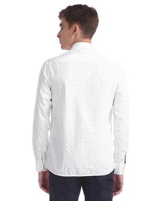 white printed casual shirt - 17616593 - Standard Image - 3