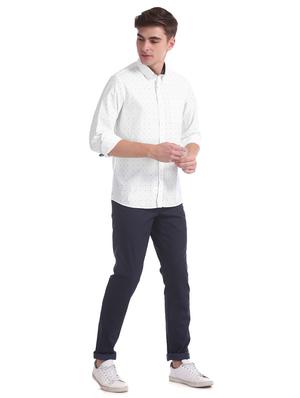 white printed casual shirt - 17616593 - Standard Image - 4