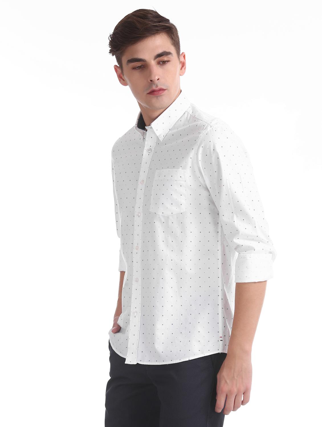white printed casual shirt - 17616593 - Zoom Image - 2