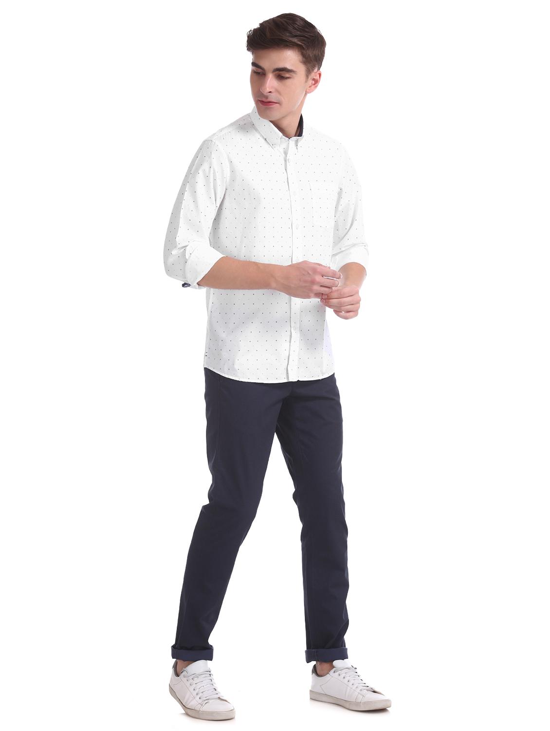 white printed casual shirt - 17616593 - Zoom Image - 4