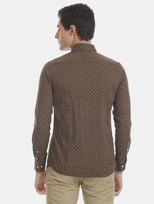 brown printed casual shirt - 17616594 - Standard Image - 3