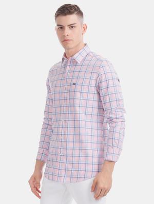 pink checkered casual shirt - 17616604 - Standard Image - 3
