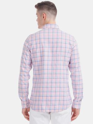 pink checkered casual shirt - 17616604 - Standard Image - 4