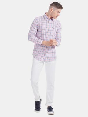 pink checkered casual shirt - 17616604 - Standard Image - 5