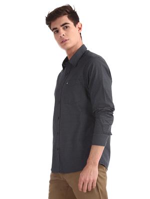 blue printed casual shirt - 17616612 - Standard Image - 3