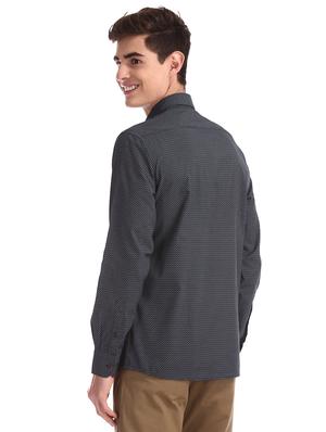 blue printed casual shirt - 17616612 - Standard Image - 4