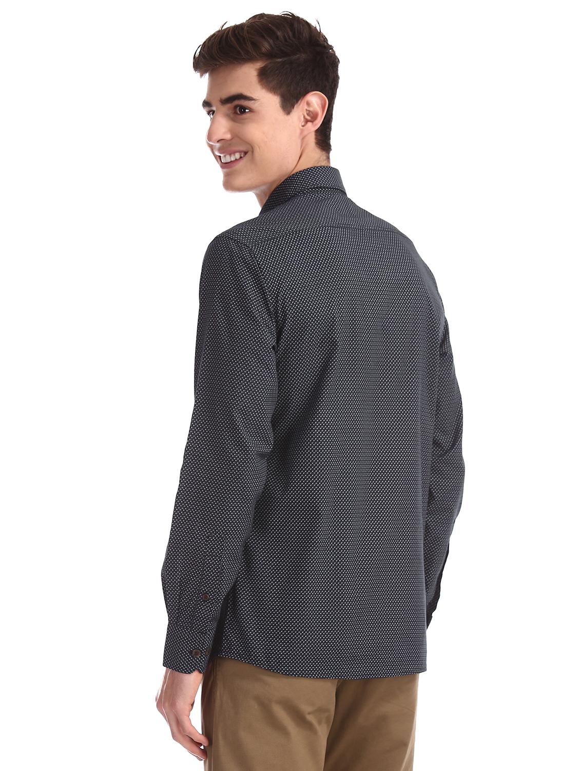 blue printed casual shirt - 17616612 - Zoom Image - 4
