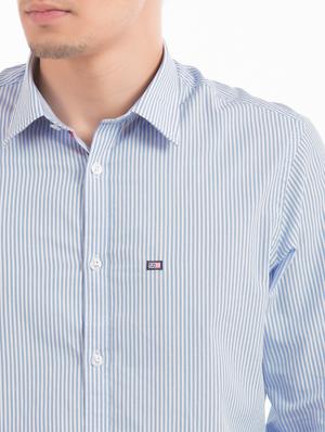 blue striped casual shirt - 17616613 - Standard Image - 4