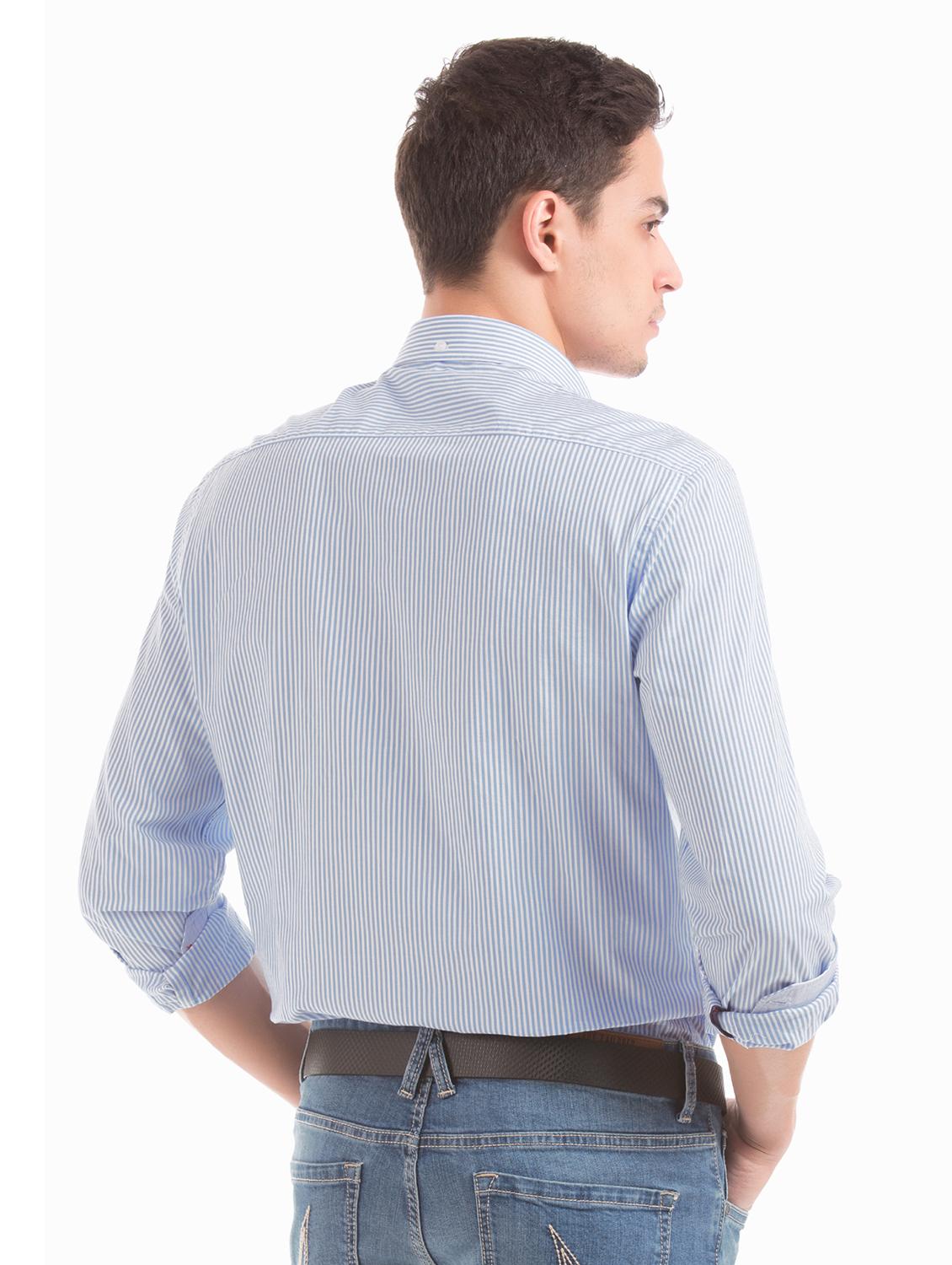 blue striped casual shirt - 17616613 - Zoom Image - 3