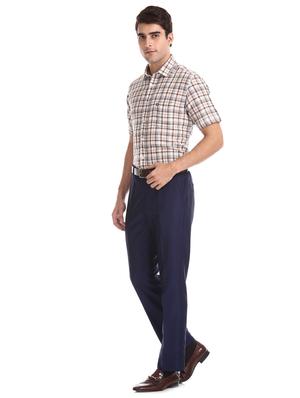 brown checkered casual shirt - 17616623 - Standard Image - 4