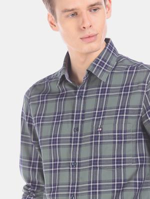 green checkered casual shirt - 17616635 - Standard Image - 5