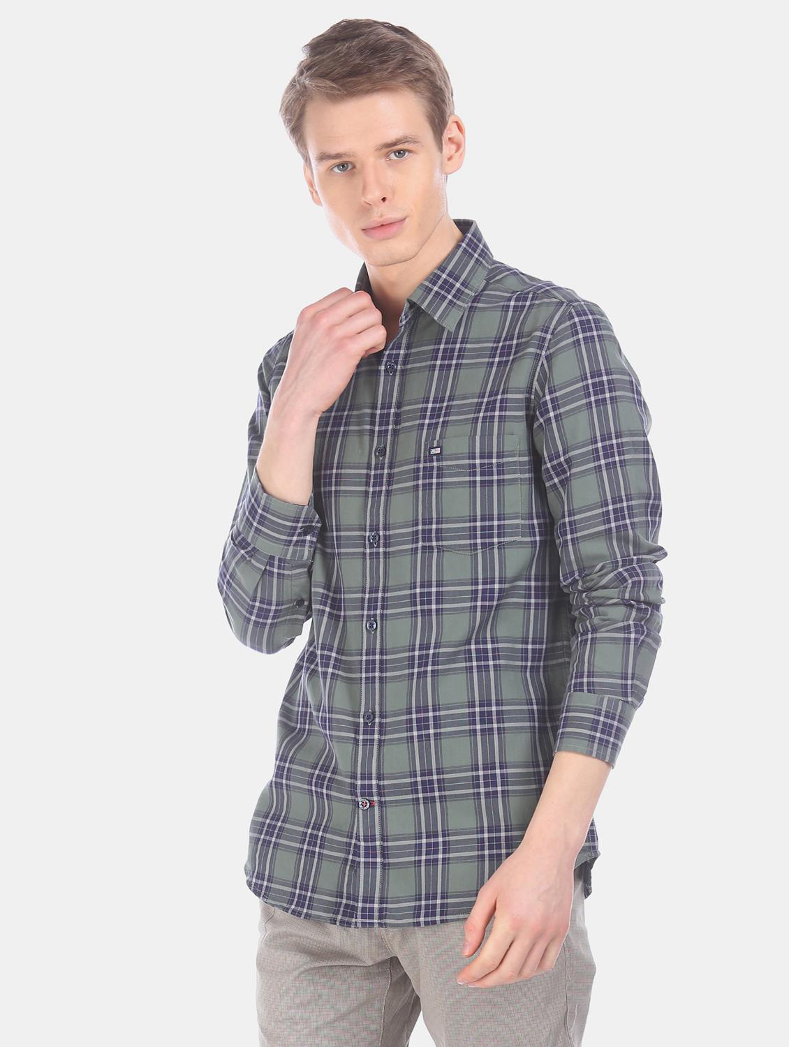 green checkered casual shirt - 17616635 - Zoom Image - 2