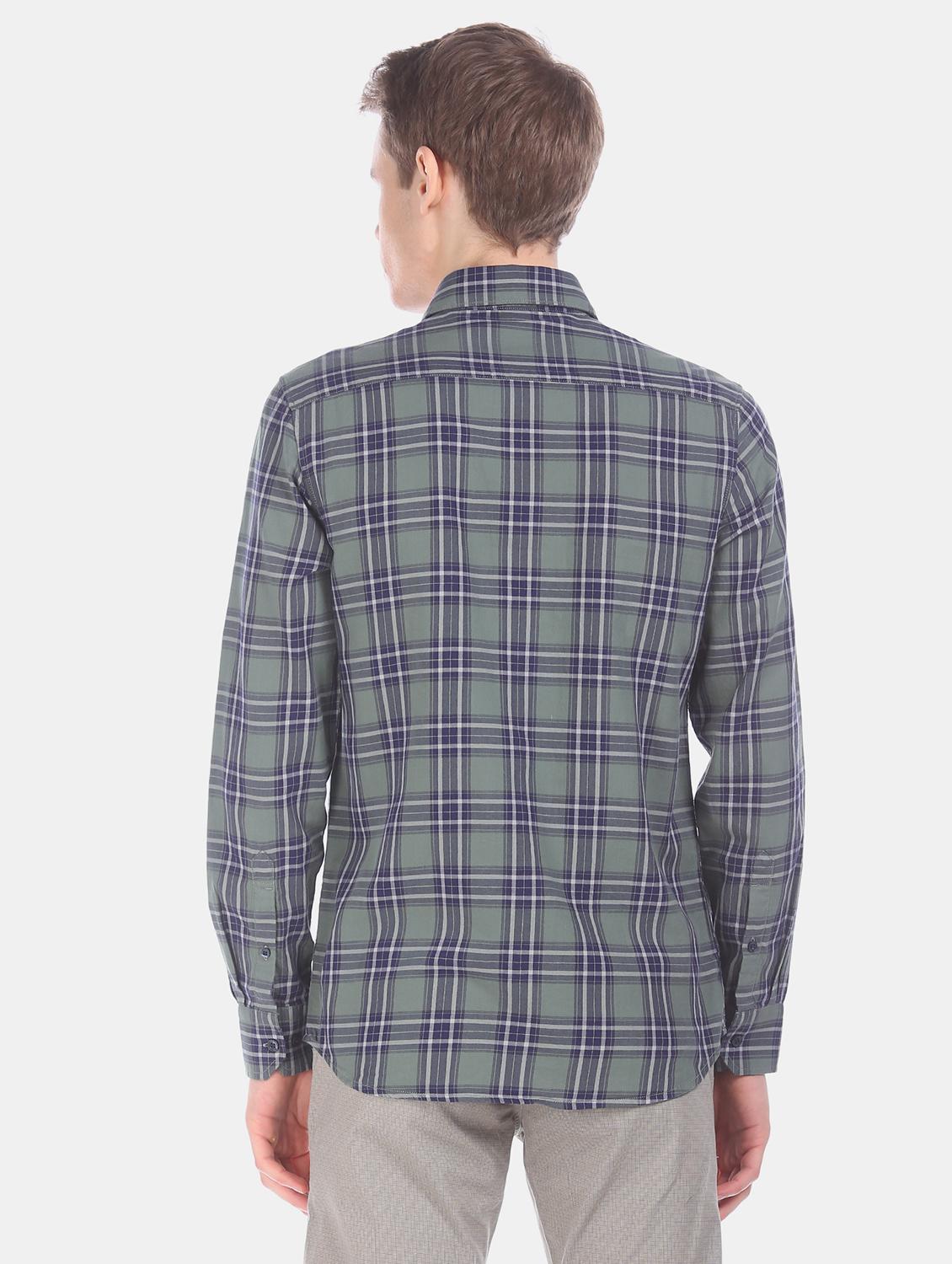 green checkered casual shirt - 17616635 - Zoom Image - 3