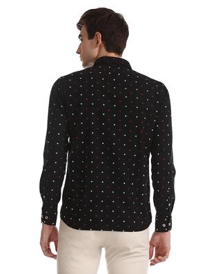 black polka dot casual shirt - 17616643 - Standard Image - 3