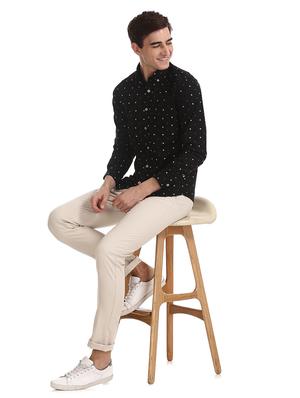 black polka dot casual shirt - 17616643 - Standard Image - 4