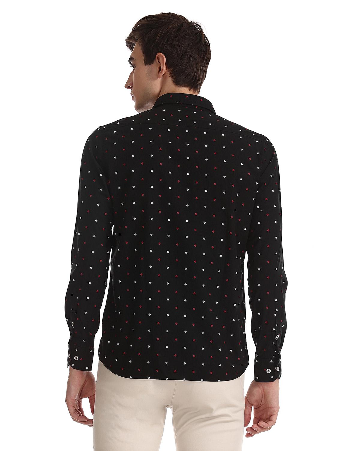 black polka dot casual shirt - 17616643 - Zoom Image - 3