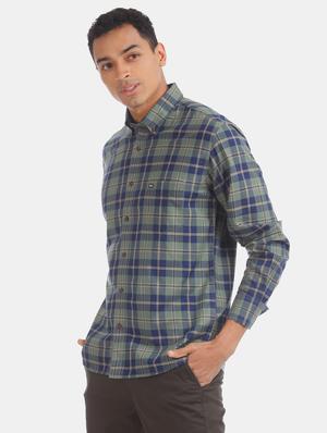 green checkered casual shirt - 17616647 - Standard Image - 2