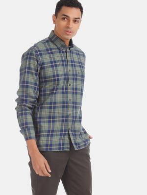 green checkered casual shirt - 17616647 - Standard Image - 3