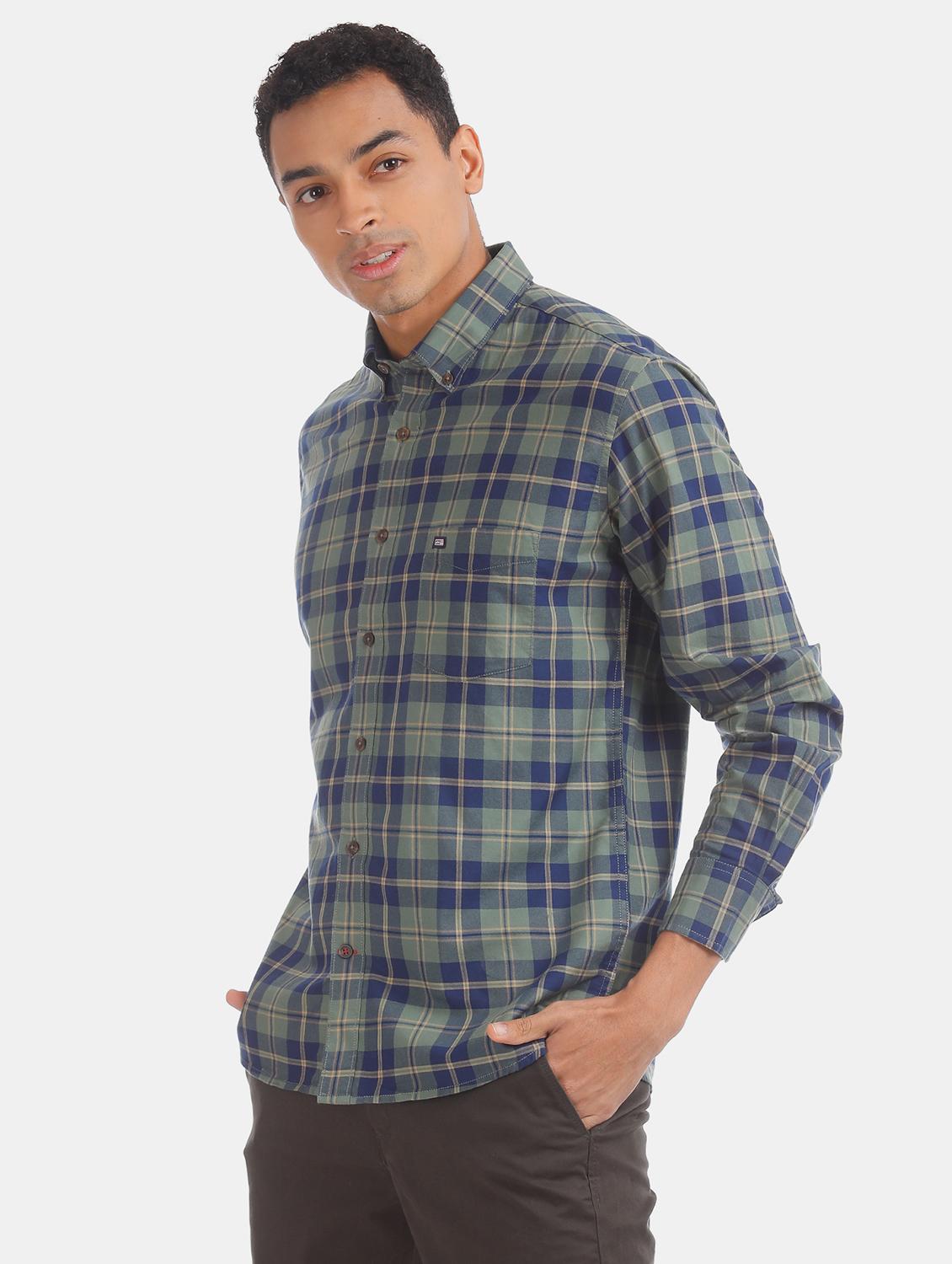 green checkered casual shirt - 17616647 - Zoom Image - 2