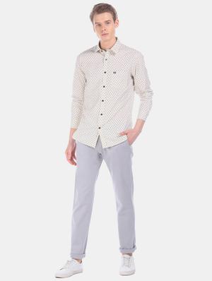 beige printed casual shirt - 17616651 - Standard Image - 4