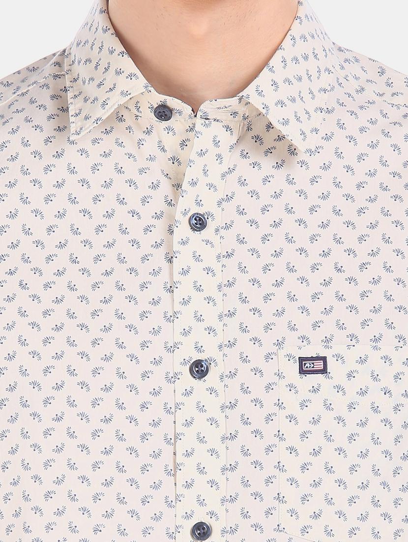 beige printed casual shirt - 17616651 - Zoom Image - 6