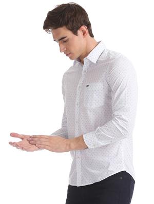 white printed casual shirt - 17616656 - Standard Image - 3