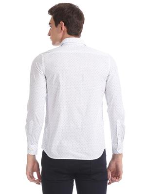 white printed casual shirt - 17616656 - Standard Image - 4