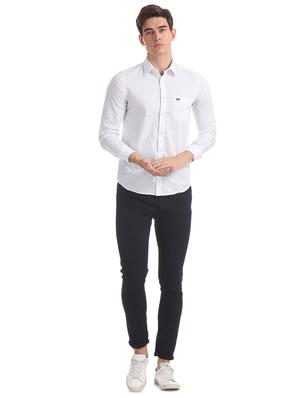 white printed casual shirt - 17616656 - Standard Image - 5