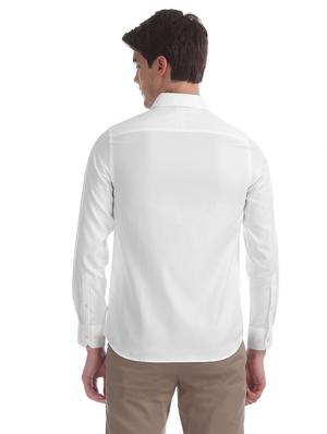 white solid casual shirt - 17616664 - Standard Image - 4