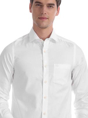 white solid casual shirt - 17616664 - Standard Image - 6