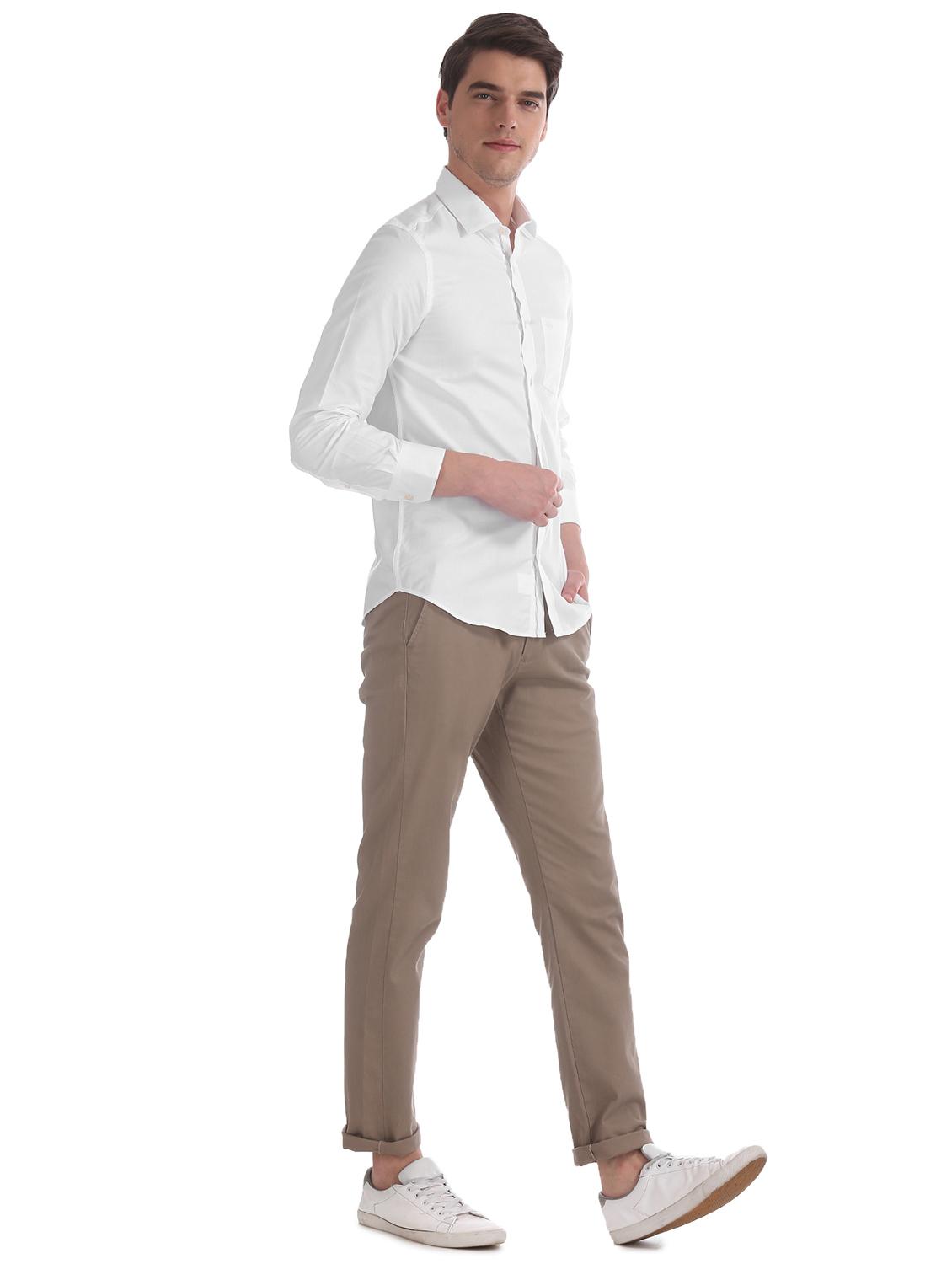 white solid casual shirt - 17616664 - Zoom Image - 5