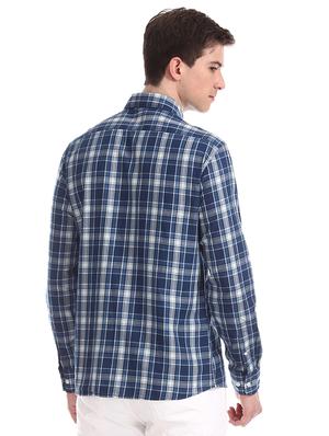 blue checkered casual shirt - 17616681 - Standard Image - 3